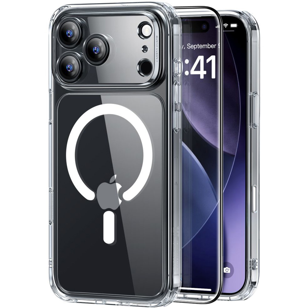 Zestaw etui + szkło hartowane, ESR Classic Hybrid MagSafe, Tempered Glass do iPhone 17 Pro, przezroczyste