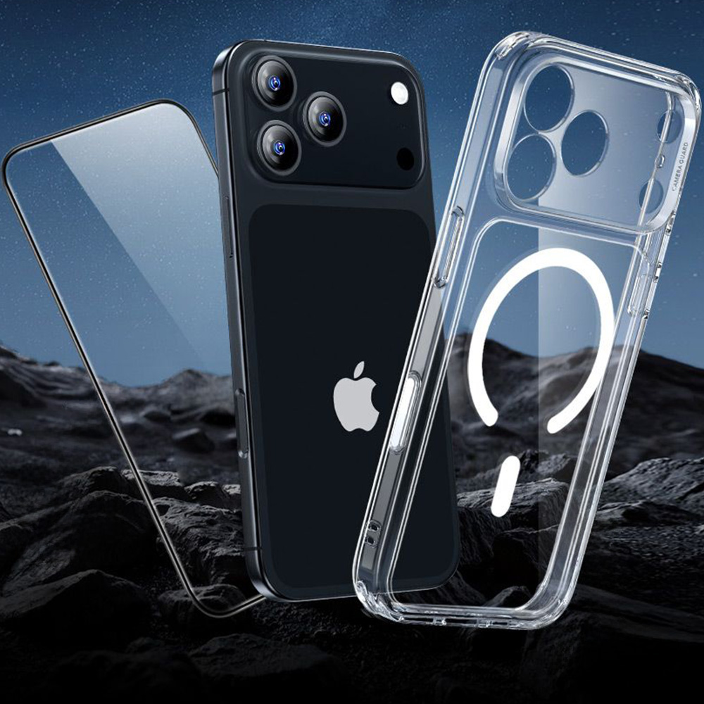 Zestaw etui + szkło hartowane, ESR Classic Hybrid MagSafe, Tempered Glass do iPhone 17 Pro, przezroczyste