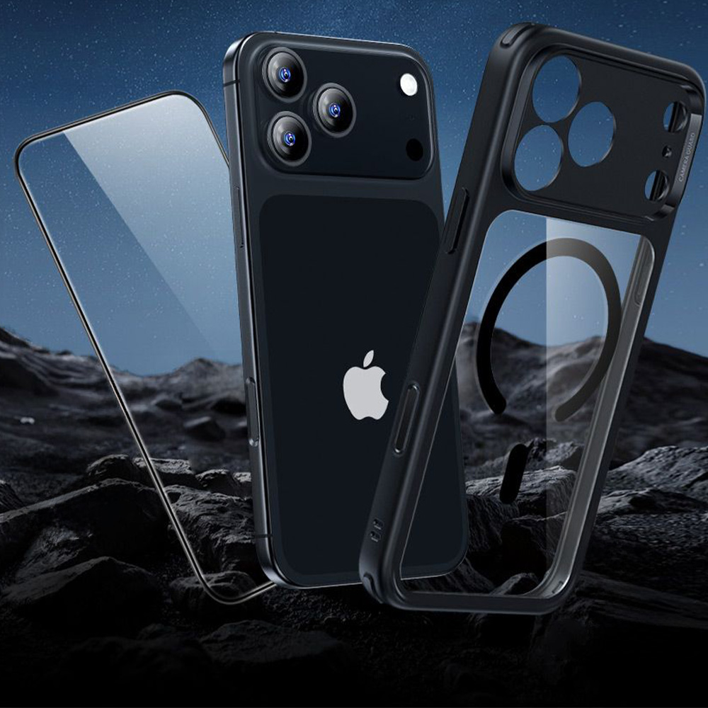Zestaw etui + szkło hartowane, ESR Classic Hybrid MagSafe, Tempered Glass do iPhone 17 Pro, czarno-przezroczyste