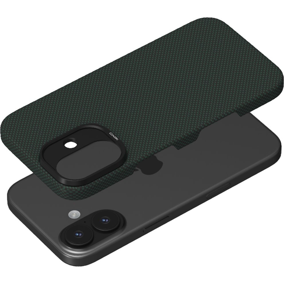 Etui YAXO Aramid Fiber z MagSafe ciemnozielony do Iphone 17