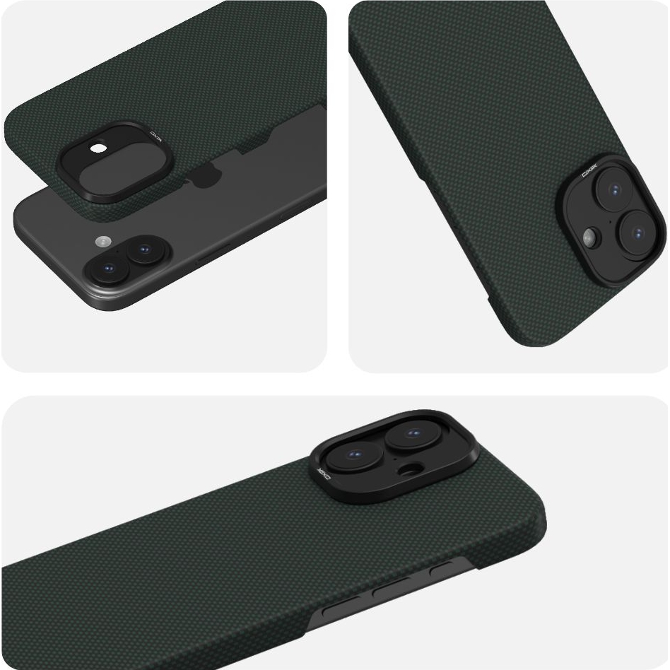 Smukłe etui YAXO Aramid Fiber Ultra Slim Case MagSafe Tropic Green