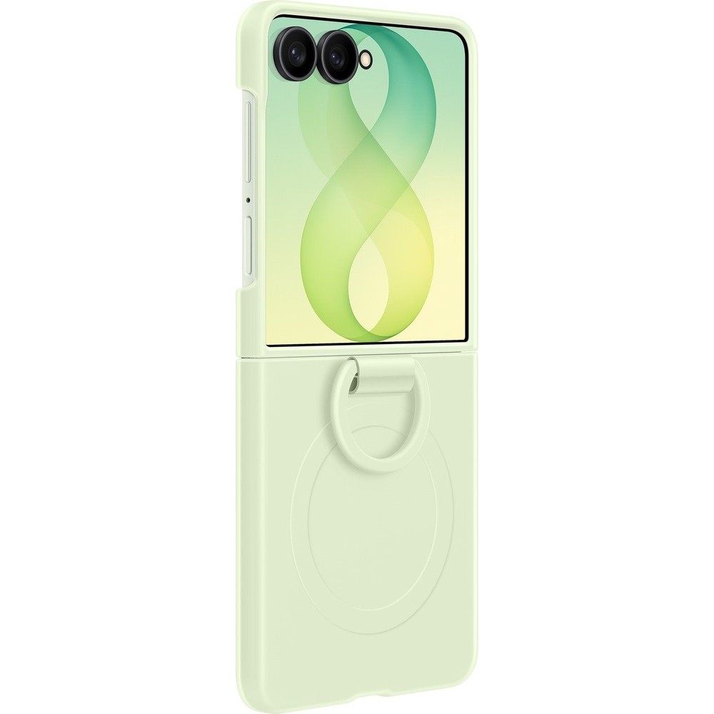 Etui Samsung Silicone Ring Magnet Case do Galaxy Z Flip8 kompatybilne z MagSafe, zielone