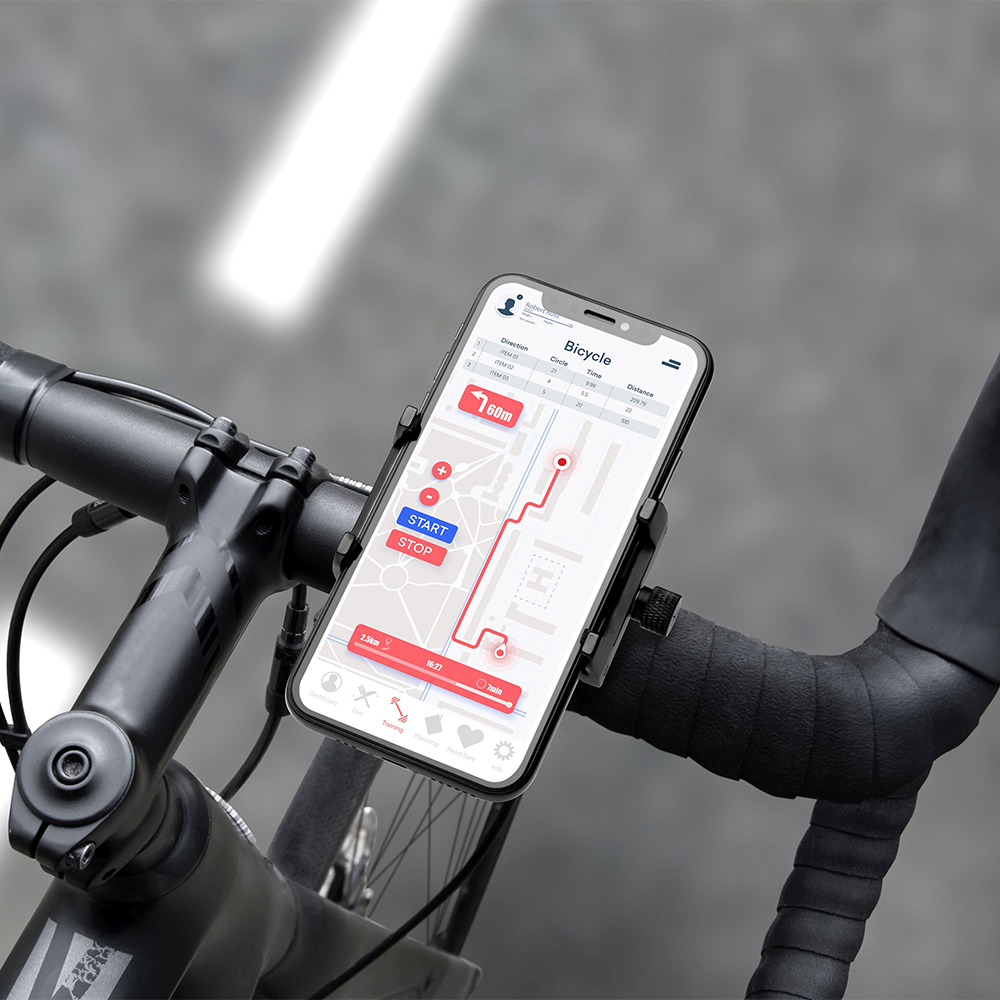 Fixed Bikee ALU, łatwe obracanie i szybki dostęp do telefonu, wygodne użytkowanie, czarny