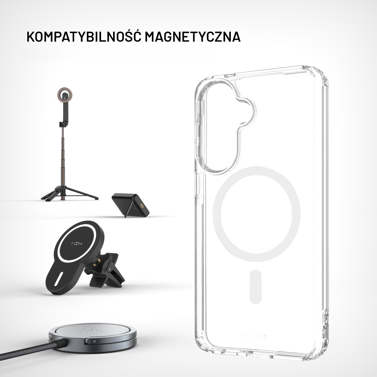  Etui Fixed Opus do Galaxy A57 5G, przezroczyste