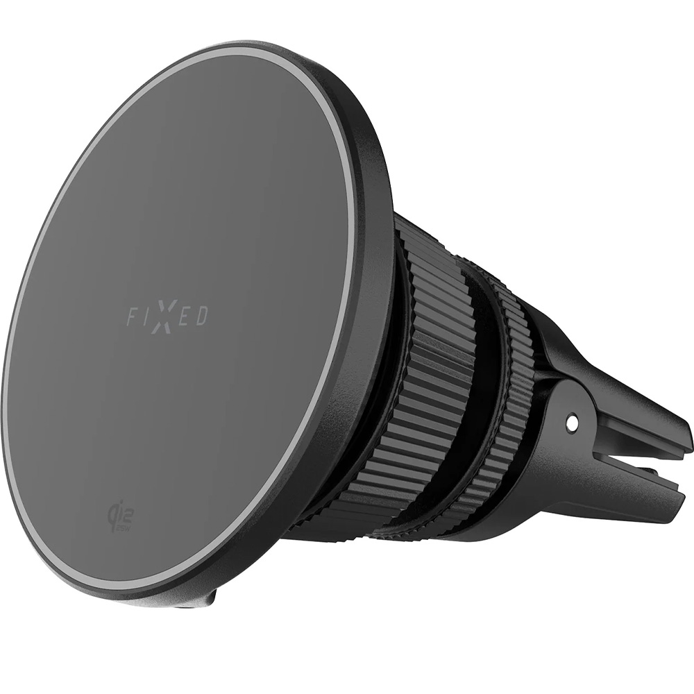 Uchwyt samochodowy do kratki nawiewu Fixed MagRound 3 Car Mount 25W, Qi2.2/MagSafe, czarny