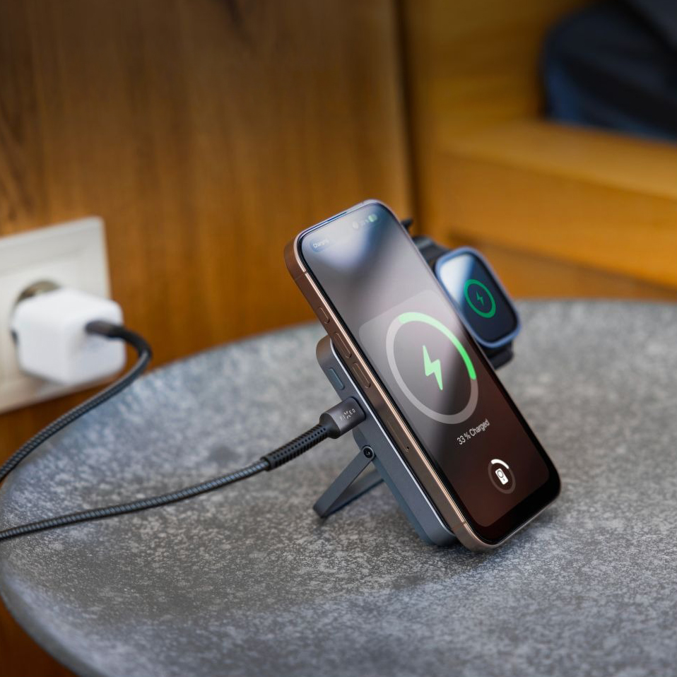 Fixed MagZen5 Stand, szybkie ładowanie USB-C, wszechstronne i praktyczne, szary