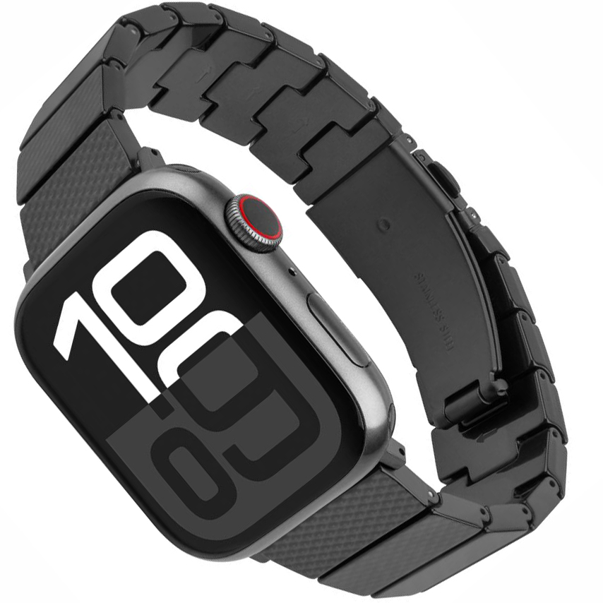 Pasek Fixed Resin do Apple Watch 42/41/40/38 mm, czarny karbon