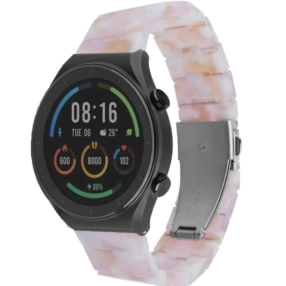 Pasek Fixed Resin do smartwatcha, QuickRelease 18 mm, perłowo-różowy