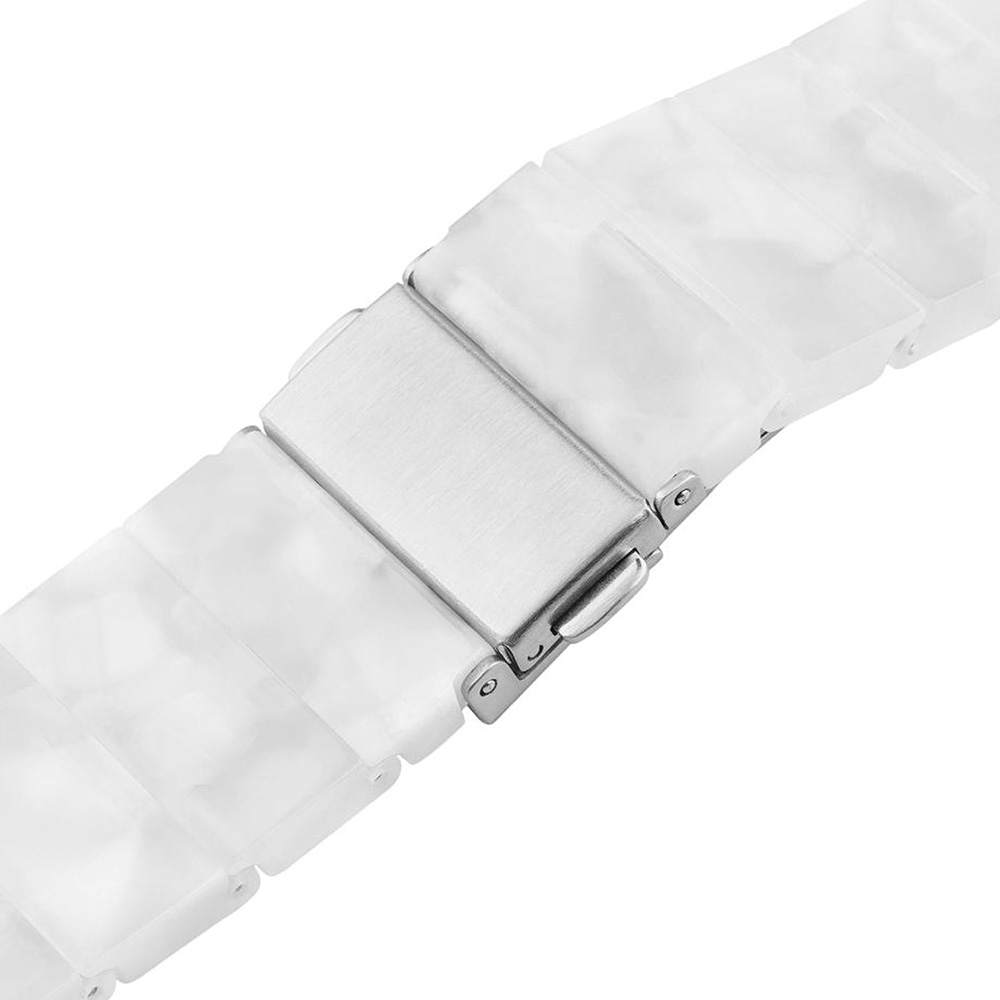 Pasek Fixed Resin do smartwatcha, QuickRelease 22 mm, perłowo-biały