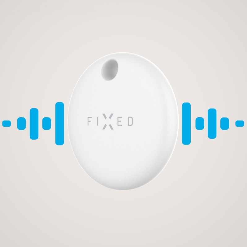 Fixed Tag Dual, stabilna łączność Bluetooth i kompaktowe wymiary, wygodny, bialy