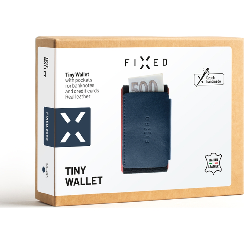 Fixed Tiny Wallet, ultrakompaktowy portfel slim, szybki dostęp, porządek, smukły profil, komfort noszenia, niebieski