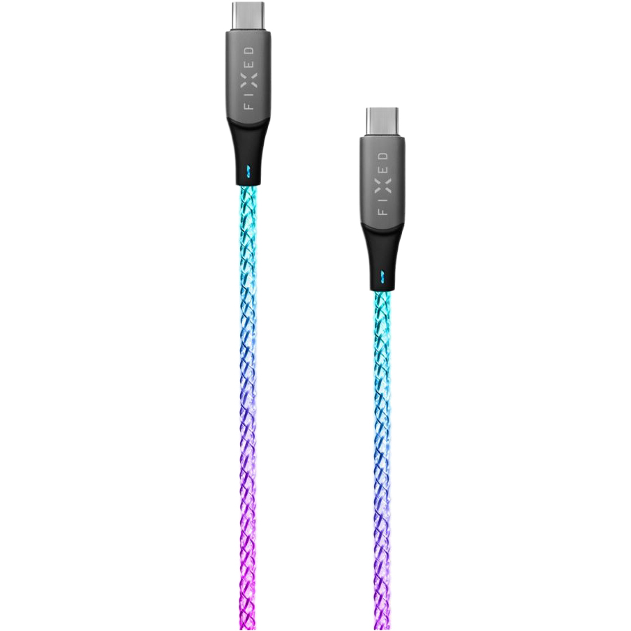 Fixed Glowing Charging Cable, przewód do szybkiego ładowania z mocnym RGB, podświetlany