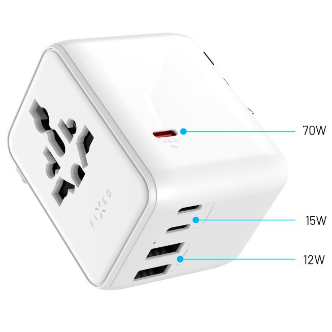 Fixed Voyager , technologia Power Delivery zapewniająca szybkie ładowanie, wielofunkcyjny, biały
