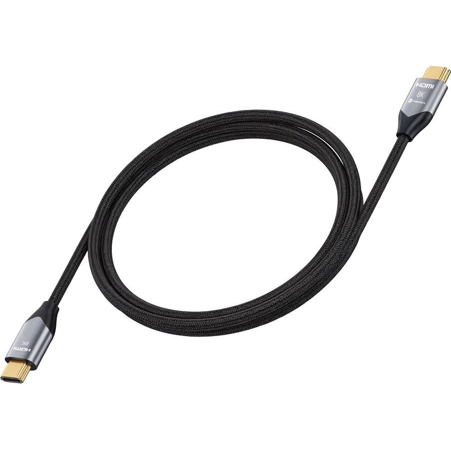 Forcell Kabel HDMI 2.1 Forcell Cafule 8K 60Hz / 4K 120Hz, wsparcie HDR10, Dolby Vision, głęboki kontrast, czytelne cienie, nylonowy oplot, [kolor-nazwa]