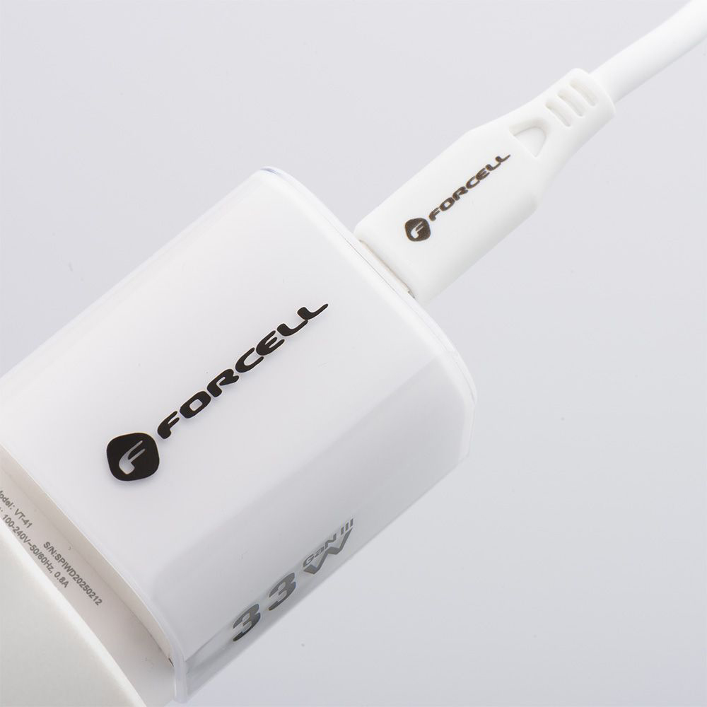 Forcell F-Energy Wall Charger GaN3 33W kabel silikonowy w zestawie