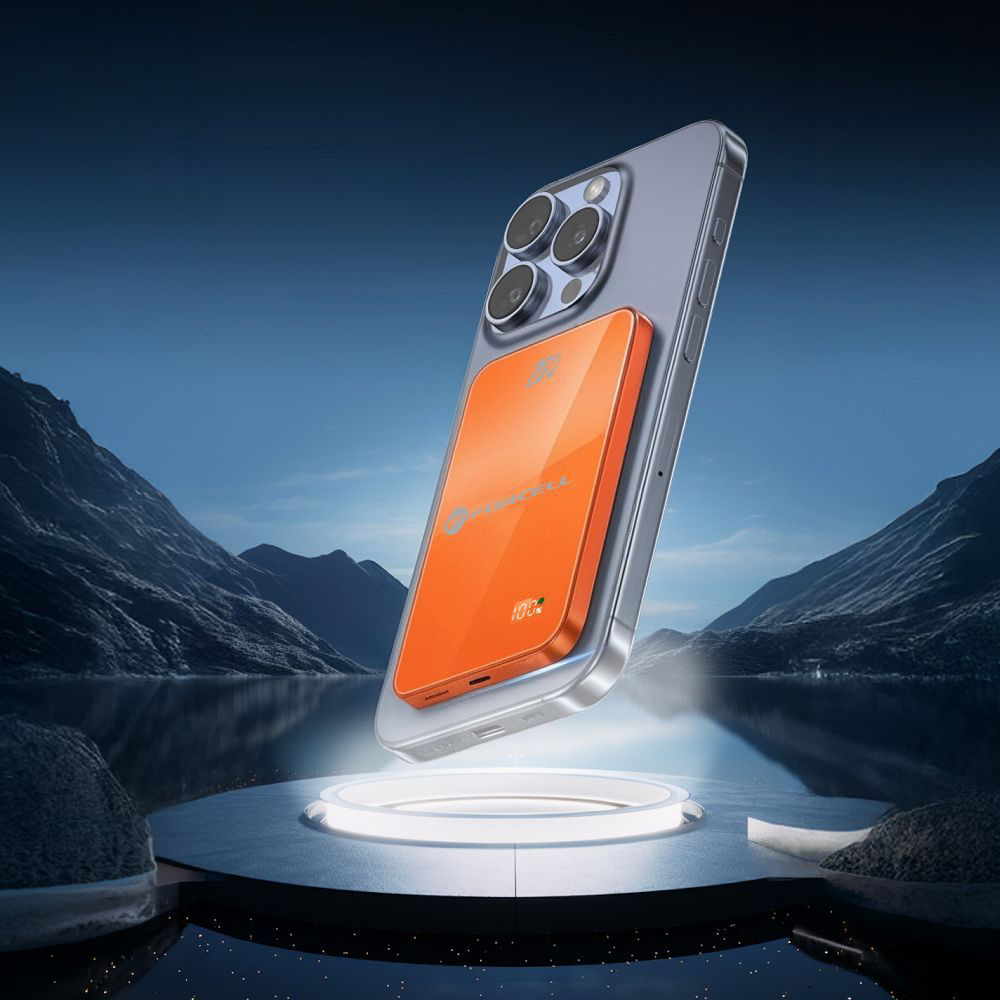 Forcell SuperSlim F5K8, ładowanie dwóch urządzeń jednocześnie 5000 mAh, praktyczny, pomarańczowy