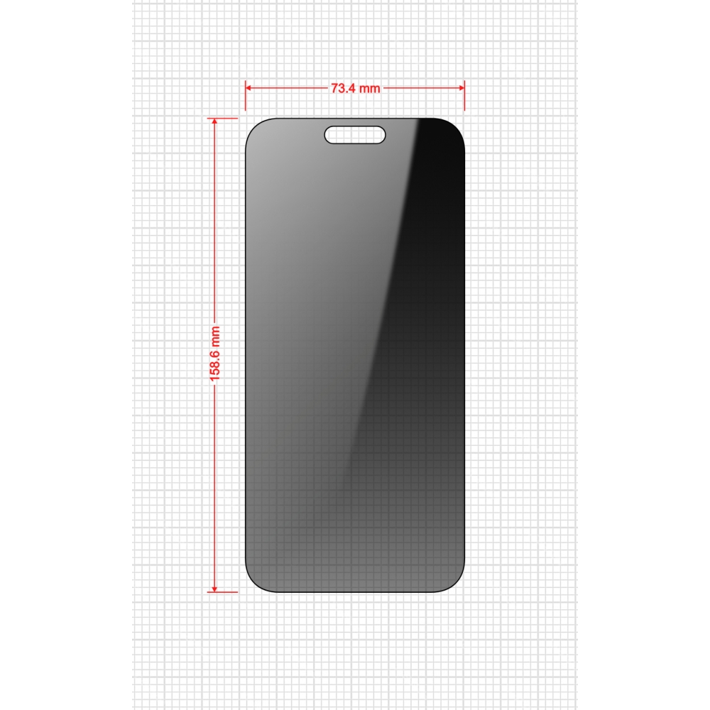 Szkło prywatyzujące z aplikatorem na ekran Grizz SecretGlass Easy do iPhone 17 Pro Max, matowe. Idealnie dopasowane, szkło na wymiar wyświetlacza.
