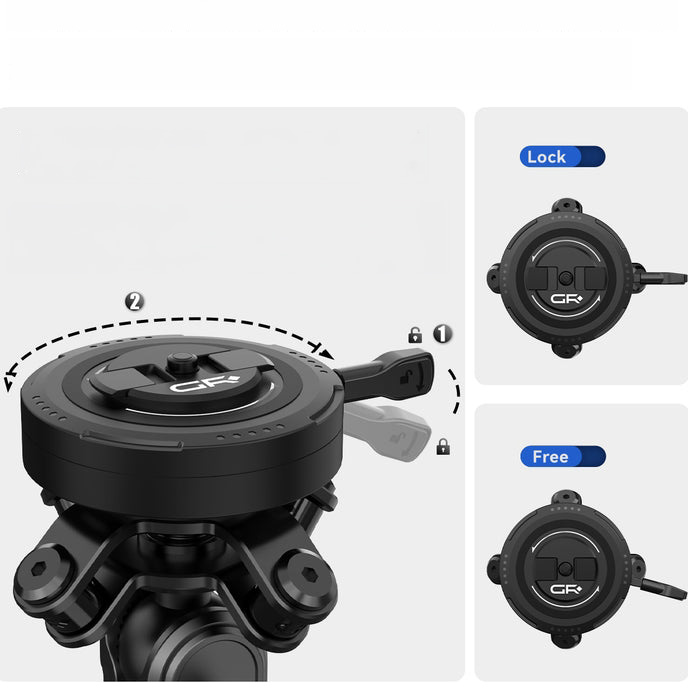 GRXPLORE GR-MT6 uchwyt rowerowy i motocyklowy na telefon do rur 22–32 mm, czarny