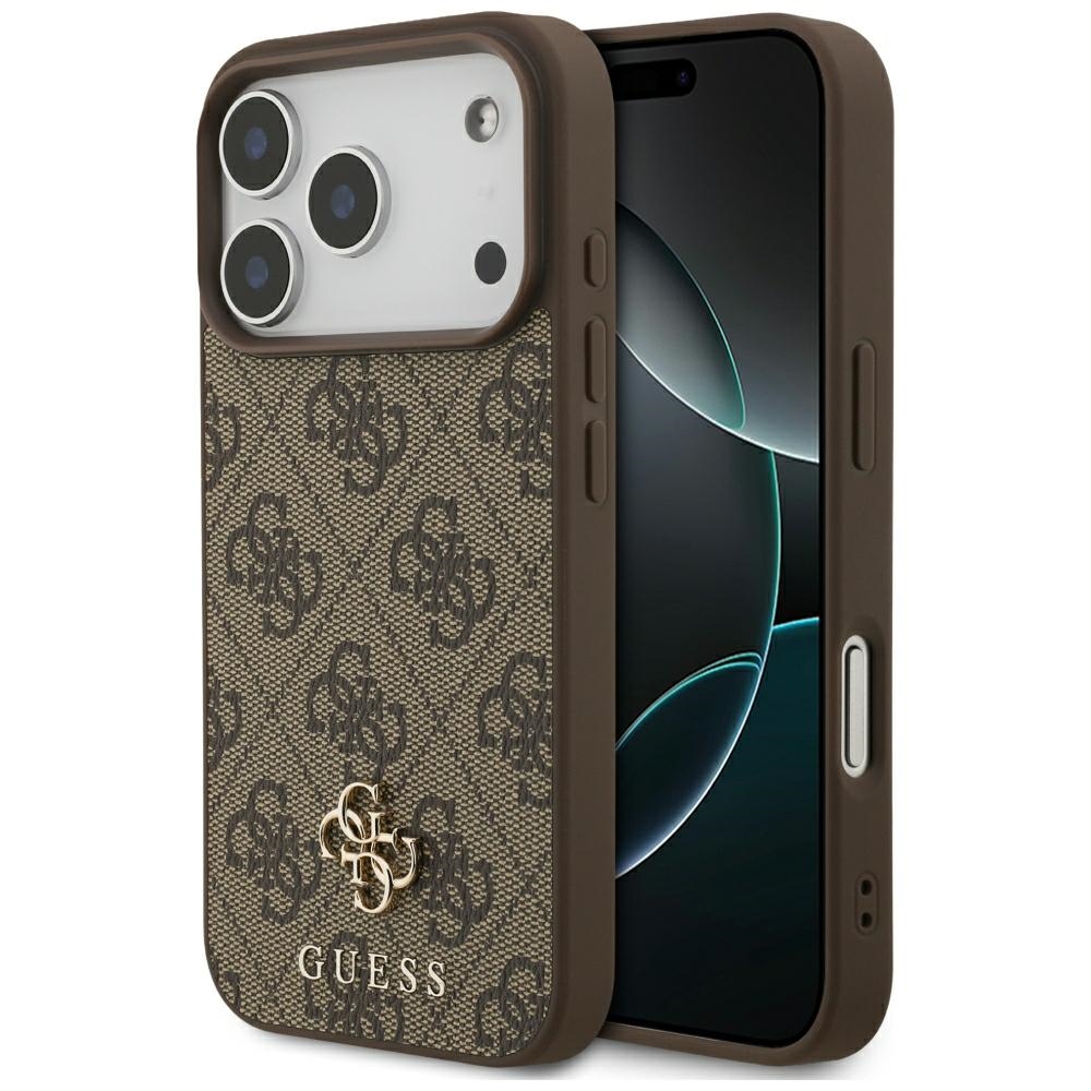 Guess 4G Small Classic Logo stylowy pokrowiec ochronny etui na telefon premium design brązowe