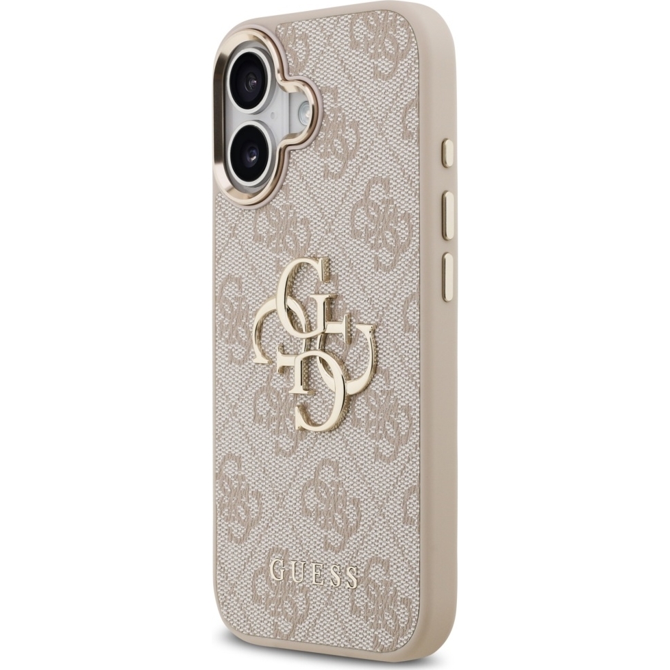Oryginalne i ekskluzywne etui 4G Big 4G Classic Logo od marki Guess do iPhone 17, różowe