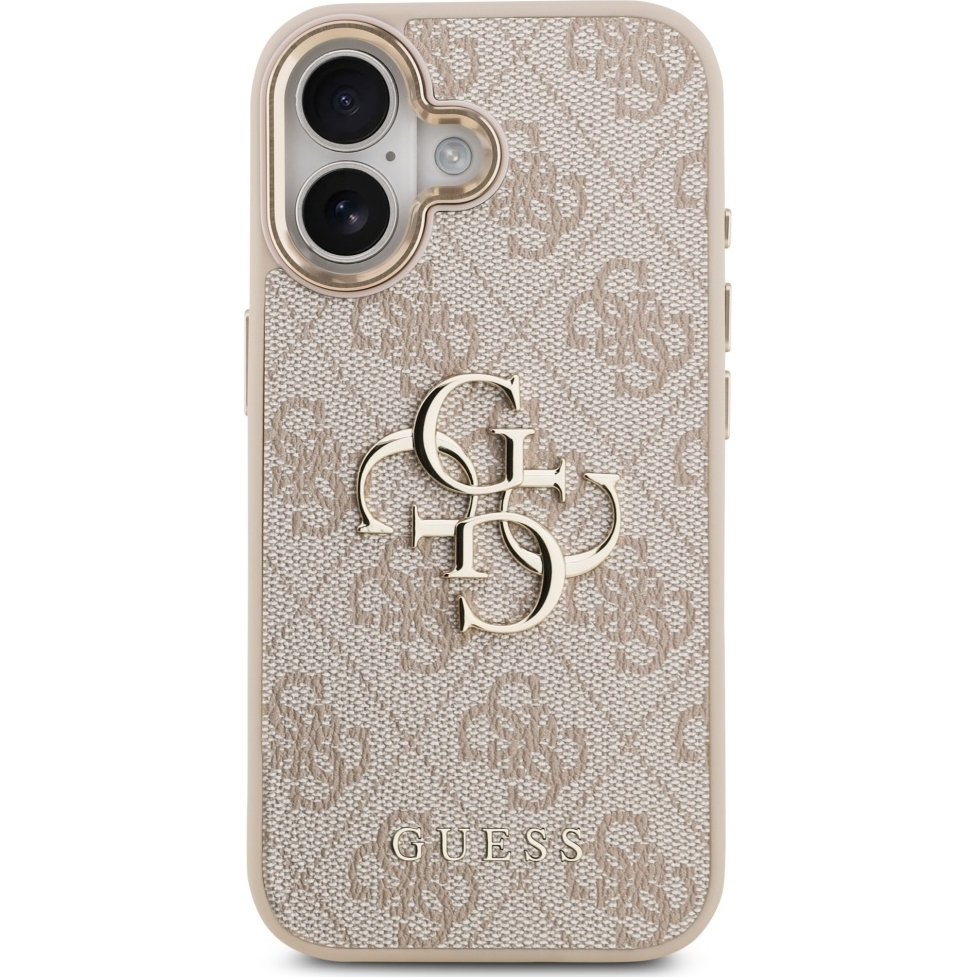 Oryginalne i ekskluzywne etui 4G Big 4G Classic Logo od marki Guess do iPhone 17, różowe