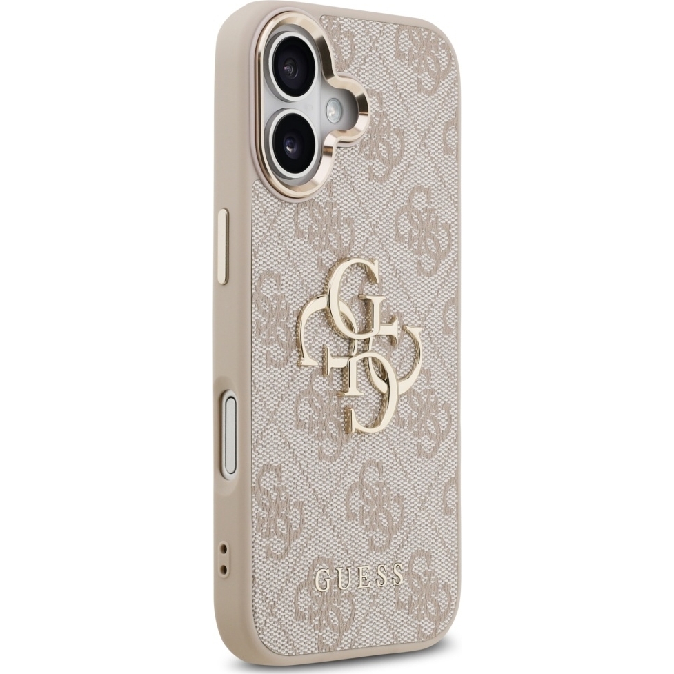 Oryginalne i ekskluzywne etui 4G Big 4G Classic Logo od marki Guess do iPhone 17, różowe