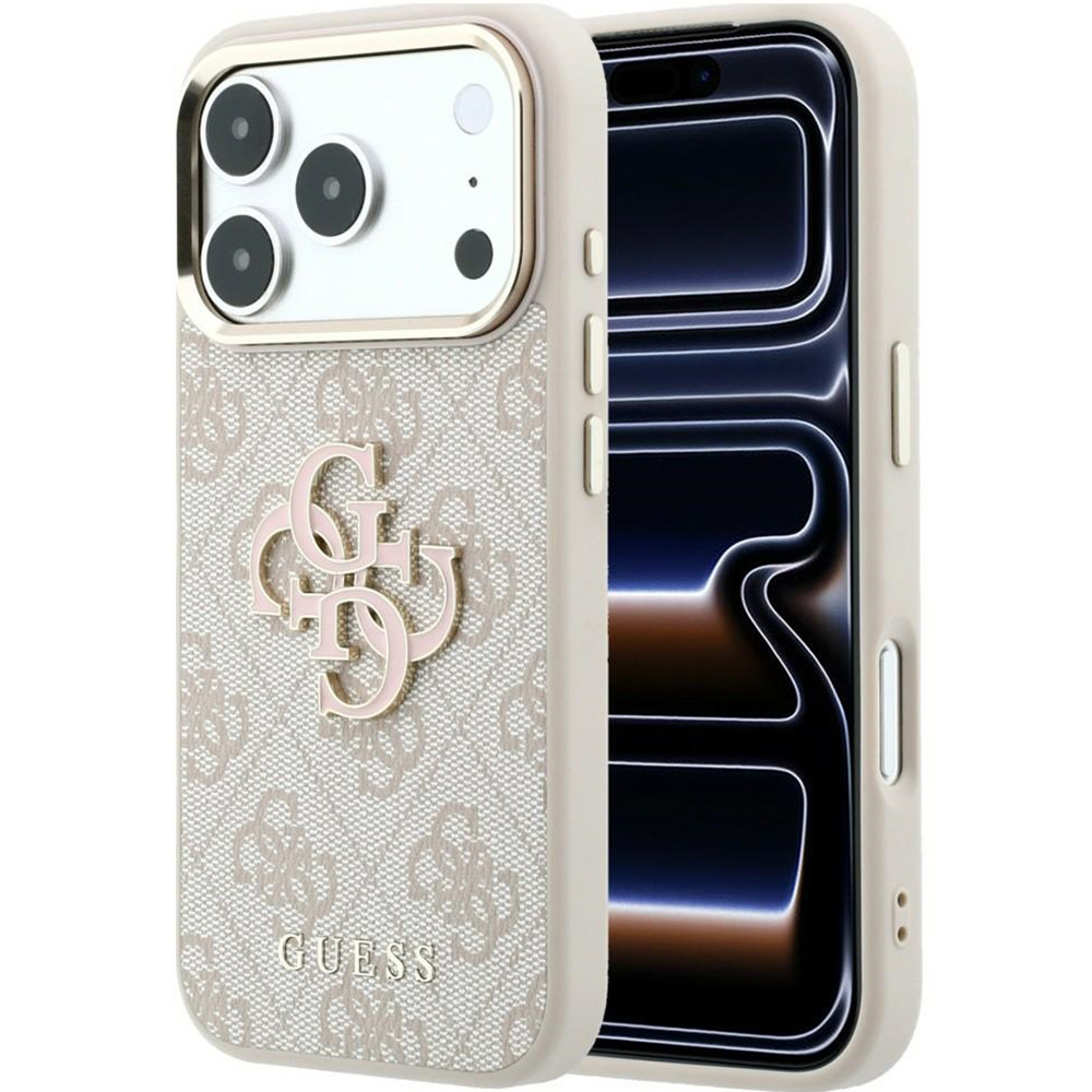 Etui Guess 4G Big Resin Logo do iPhone 18 Pro / 17 Pro, różowe