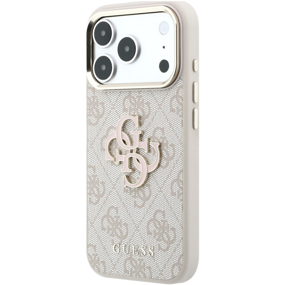 Etui Guess 4G Big Resin Logo do iPhone 18 Pro / 17 Pro, różowe