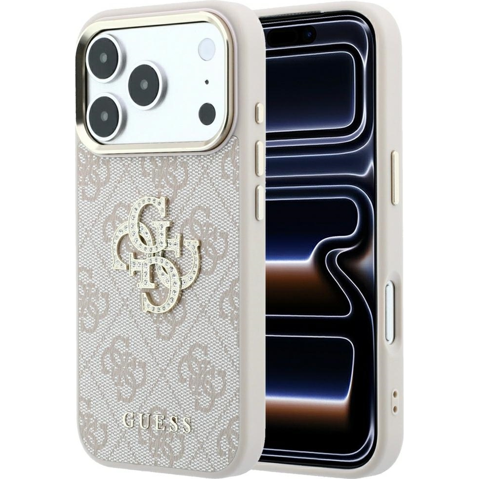 Guess 4G Big Strass Logo 4G Classic Logo stylowy pokrowiec ochronny etui na telefon premium design różowe