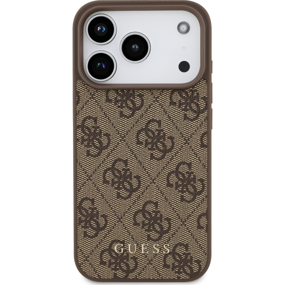 Etui Guess Hardcase 4G Classic do iPhone 17 Pro, brązowe.
