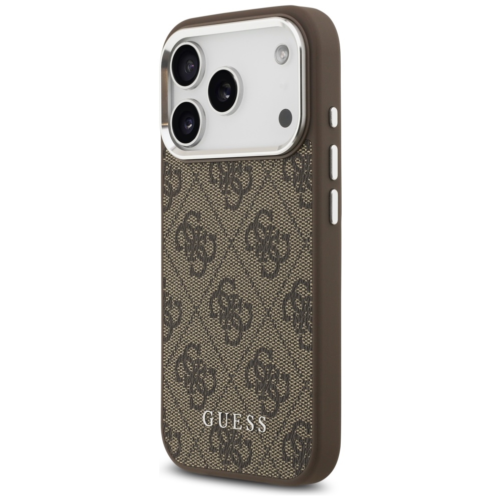 Etui Guess Hardcase 4G Classic do iPhone 17 Pro, brązowe.