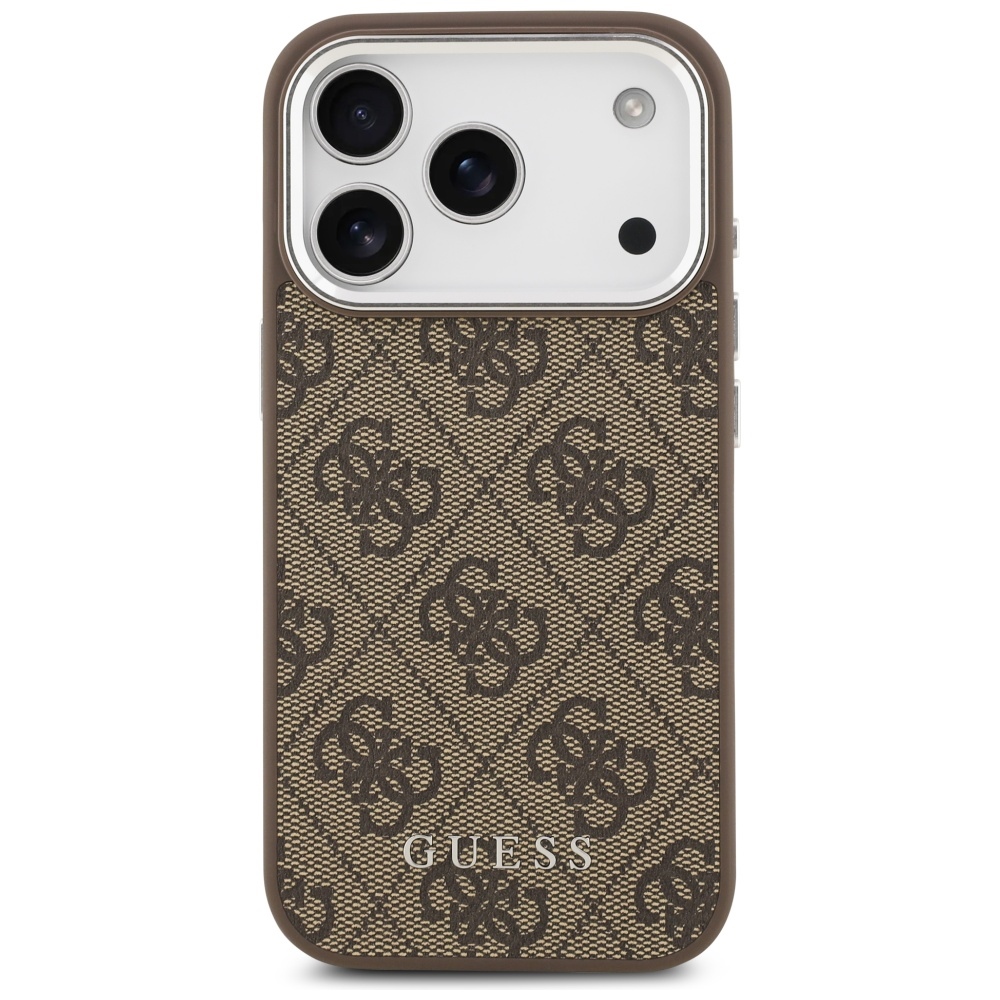 Etui Guess Hardcase 4G Classic MagSafe do iPhone 17 Pro, brązowe.