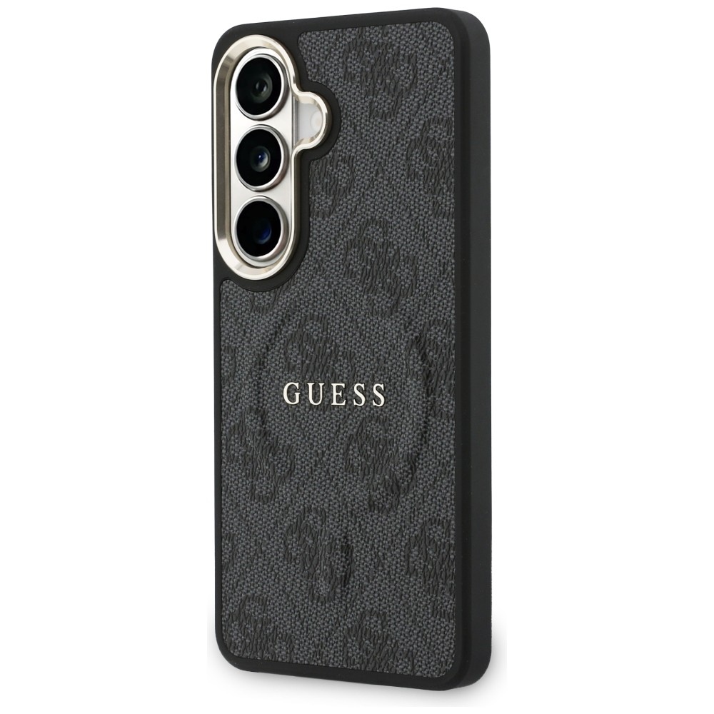 Guess Hardcase Leather MagSafe, usztywnione plecki ochrona stabilizacja perfekcyjne dopasowanie komfort, czarne Classic Logo Guess