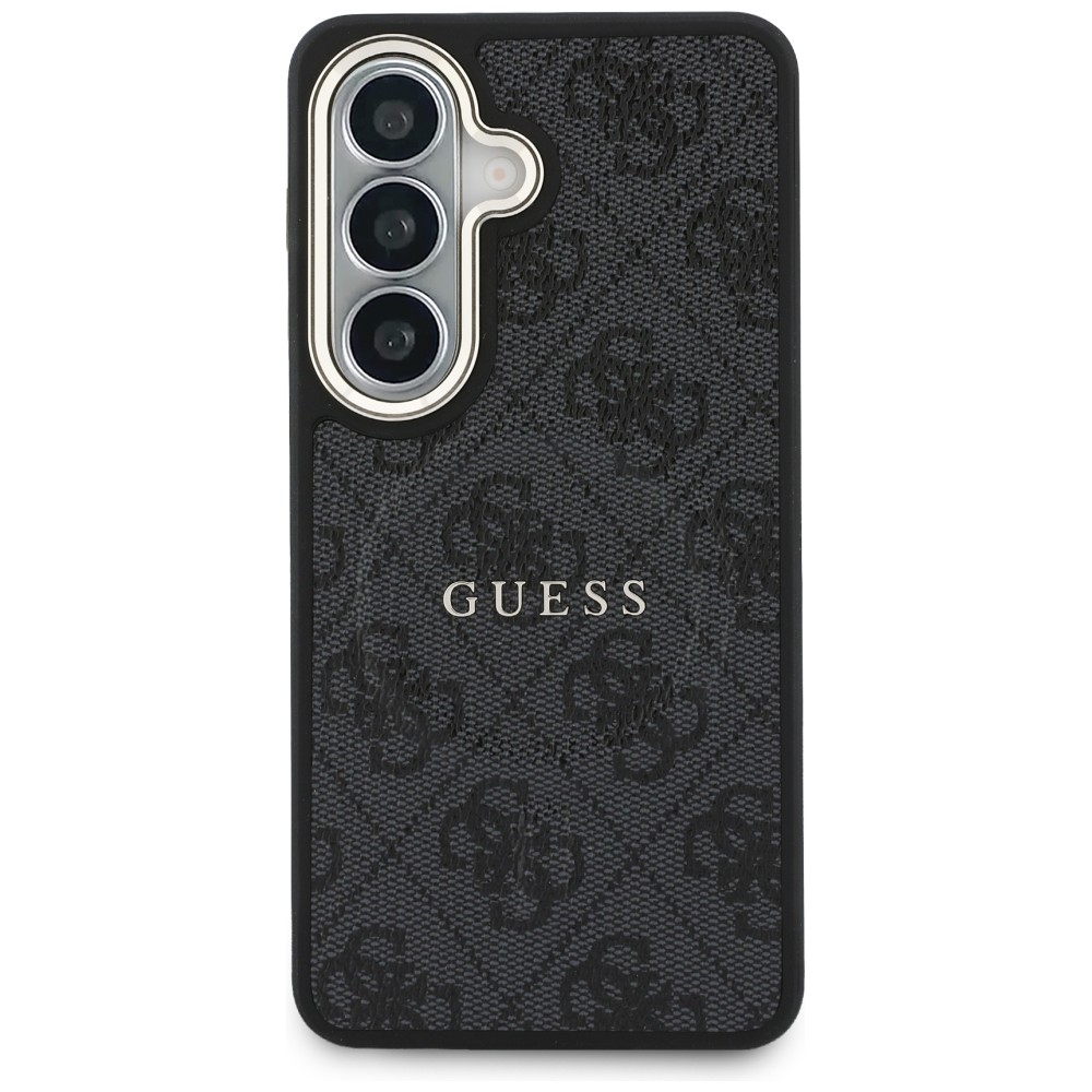 Guess Hardcase Leather MagSafe, TPU krawędzie elastyczne trwałe bezpieczne praktyczne funkcjonalność, czarne Classic Logo Guess