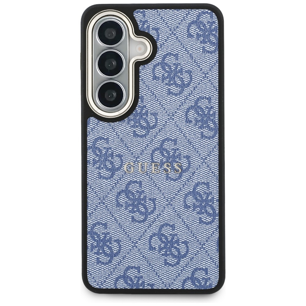 Guess Hardcase Leather MagSafe, TPU krawędzie elastyczne trwałe bezpieczne praktyczne funkcjonalność, niebieskie Classic Logo Guess