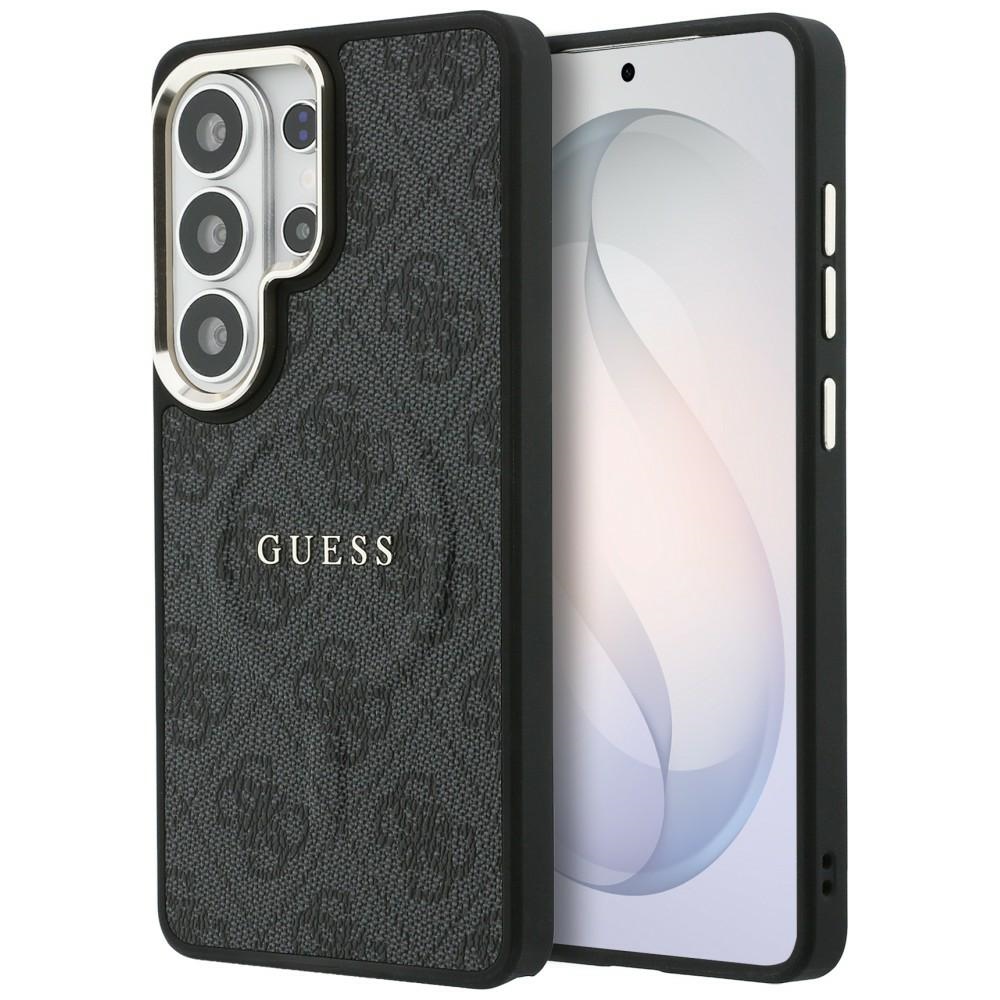 Guess Hardcase Leather MagSafe, eleganckie etui premium nowoczesne wykończenie skóra design zabezpieczenie, czarne Classic Logo Guess