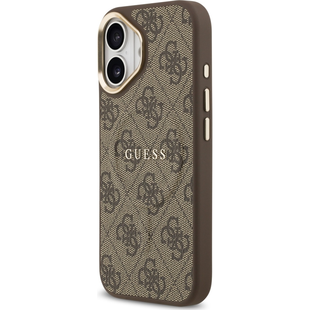 Husa Guess Hardcase 4G Classic pentru iPhone 17, maro.
