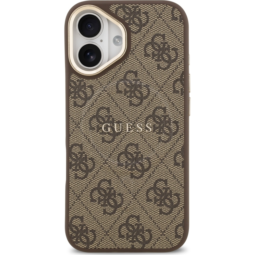 Husa Guess Hardcase 4G Classic MagSafe pentru iPhone 17, maro.