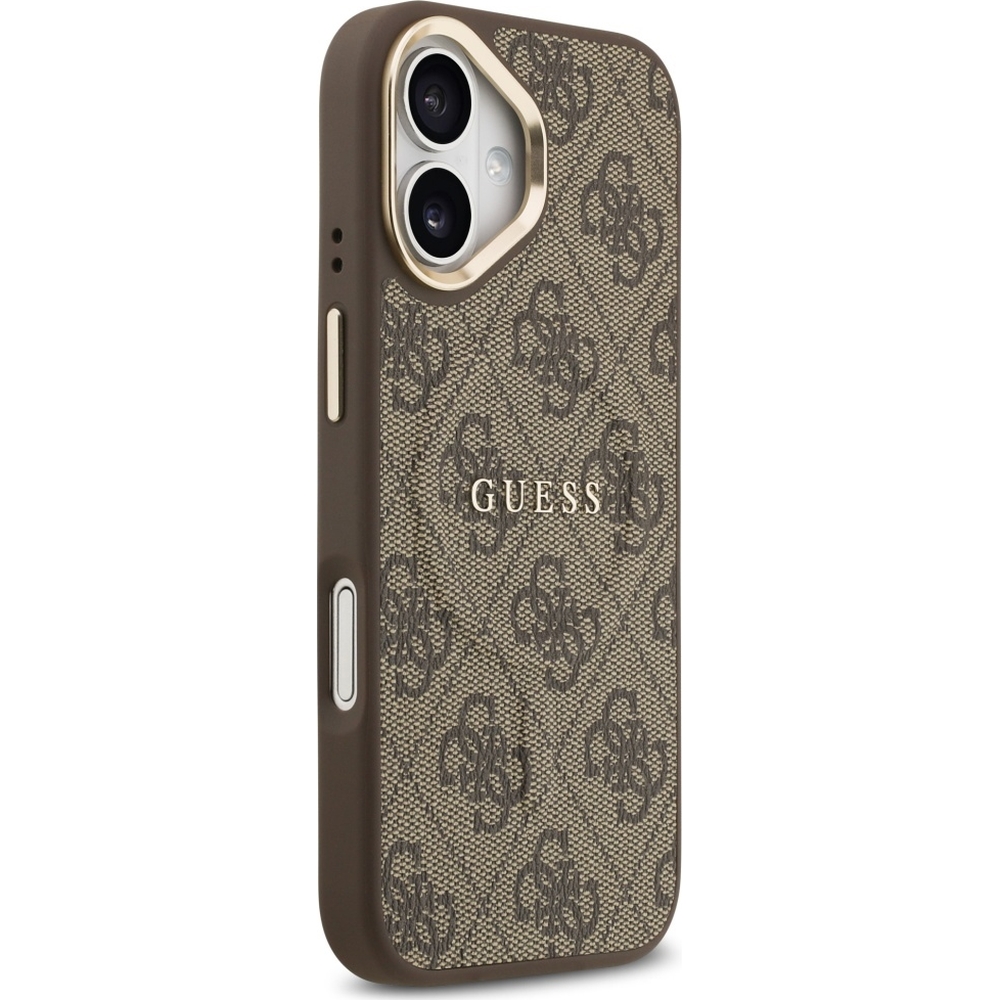Husa Guess Hardcase 4G Classic MagSafe pentru iPhone 17, maro.