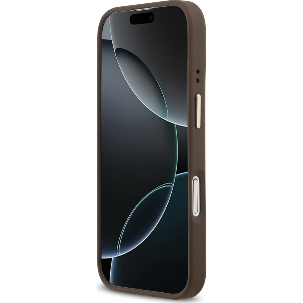 Husa Guess Hardcase 4G Classic MagSafe pentru iPhone 17, maro.