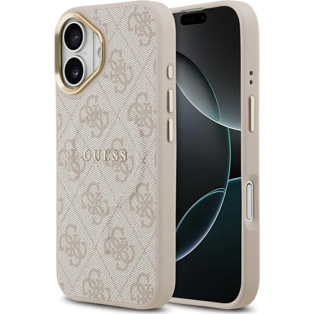 Husa Guess Hardcase 4G Classic MagSafe pentru iPhone 17, roz.
