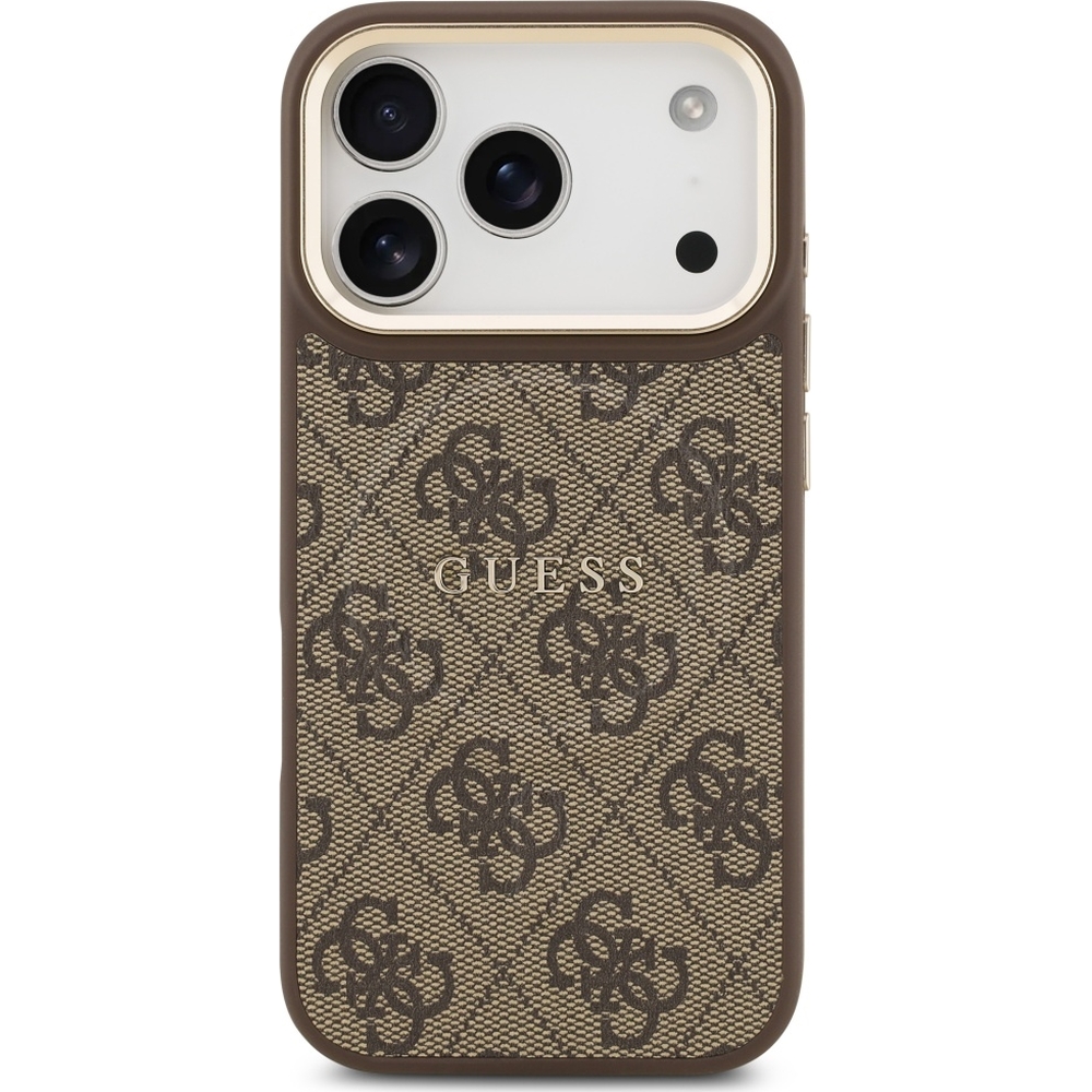 Etui Guess Hardcase 4G Classic MagSafe do iPhone 17 Pro, brązowe.