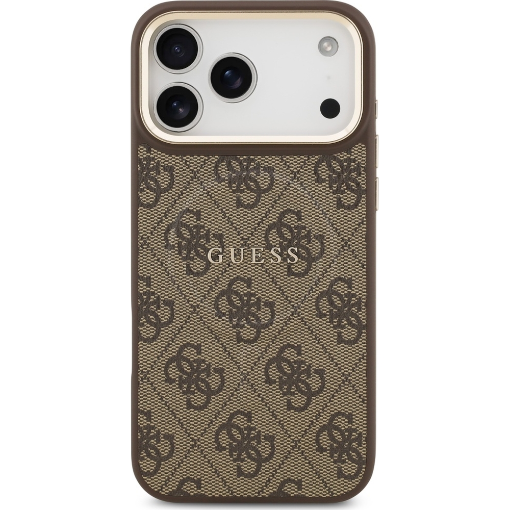 Etui Guess Hardcase 4G Classic MagSafe do iPhone 17 Pro Max, brązowe.
