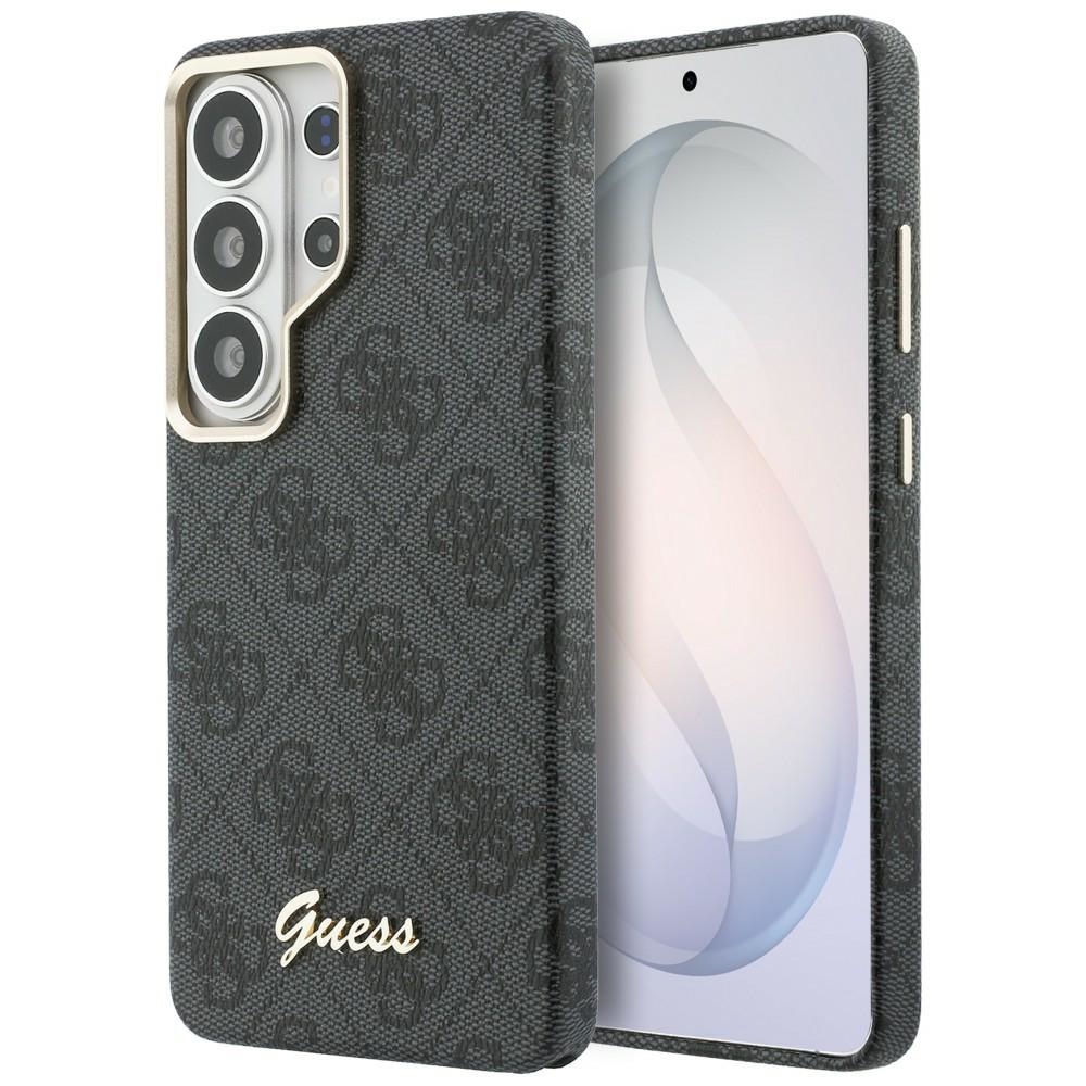 Eleganckie etui Saffiano Classic Logo MagSafe od marki Guess dla Galaxy S26 Ultra, czarne Classic Logo Guess.