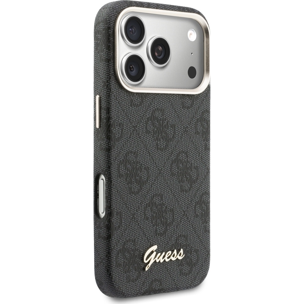 Etui Guess Hardcase 4G Script Logo do iPhone 17 Pro, czarne.
