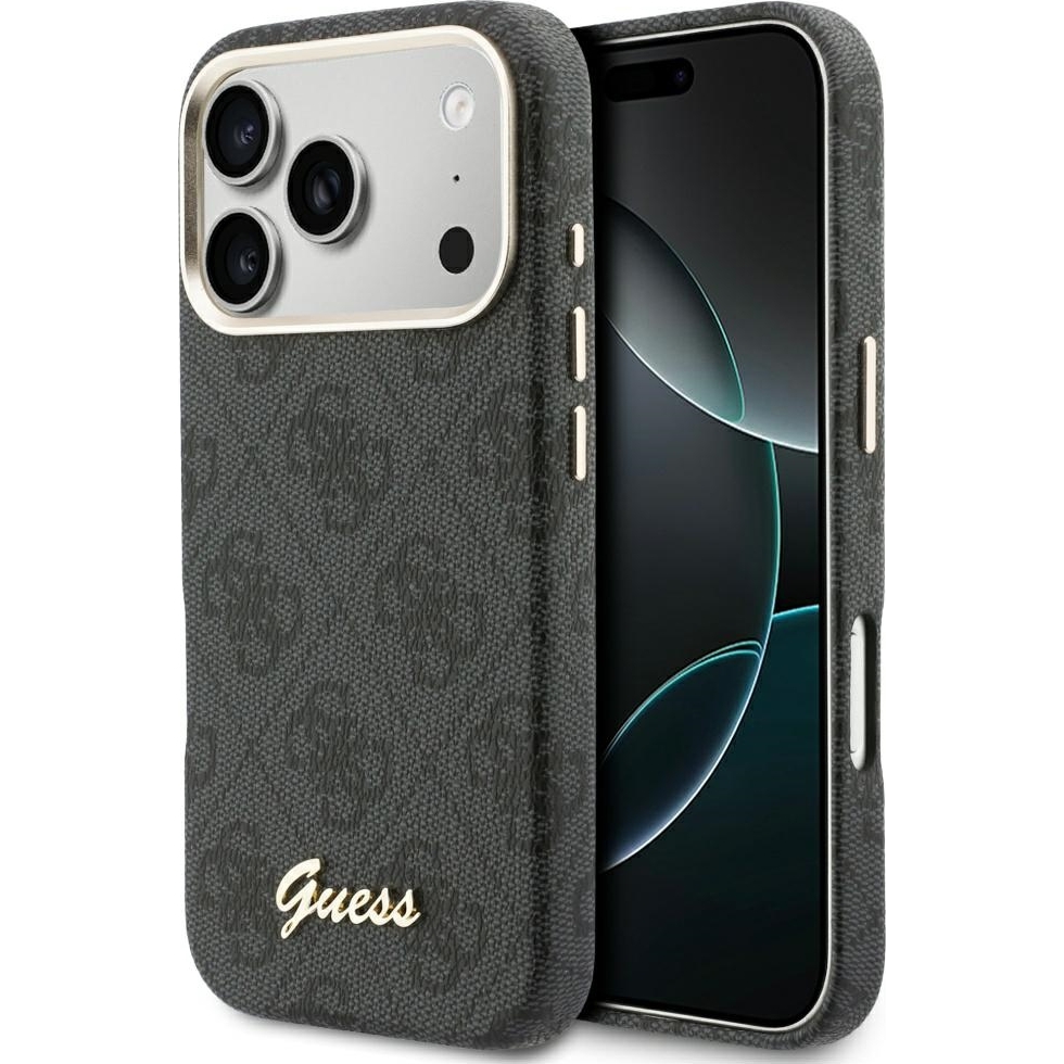 Etui Guess Hardcase 4G Script Logo do iPhone 17 Pro Max, czarne.