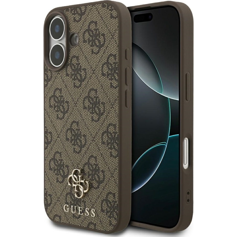 Etui Guess Hardcase 4G Small 4G and Classic do MagSafe do iPhone 17, brązowe