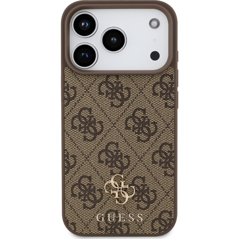 Etui Guess Hardcase 4G Small 4G and Classic do MagSafe do iPhone 17 Pro, brązowe