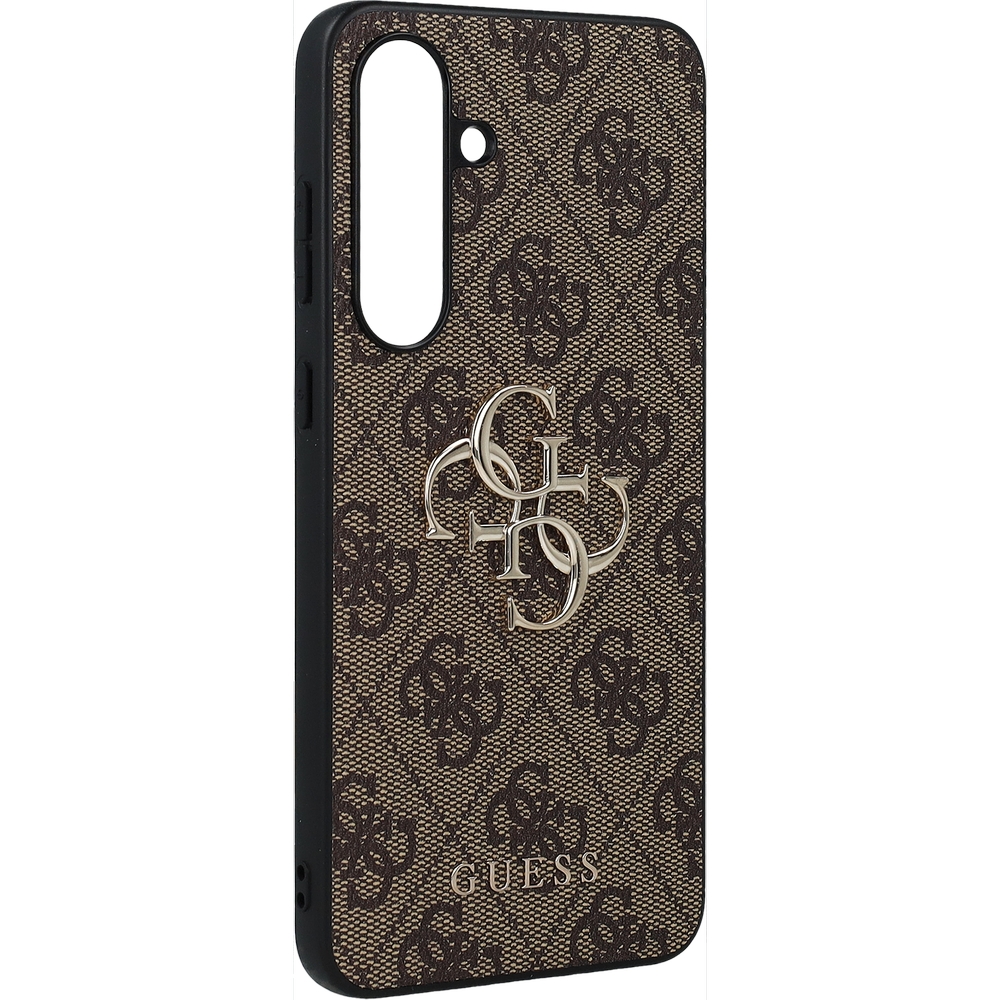 Oryginalne i ekskluzywne etui 4G Big 4G Classic Logo od marki Guess do Galaxy S25 FE, brązowe
