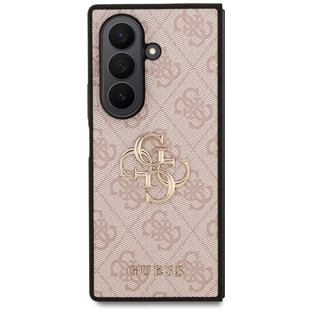 Ekskluzywne etui 4G Big Metal Logo od marki Guess do Galaxy Z Fold7, różowe